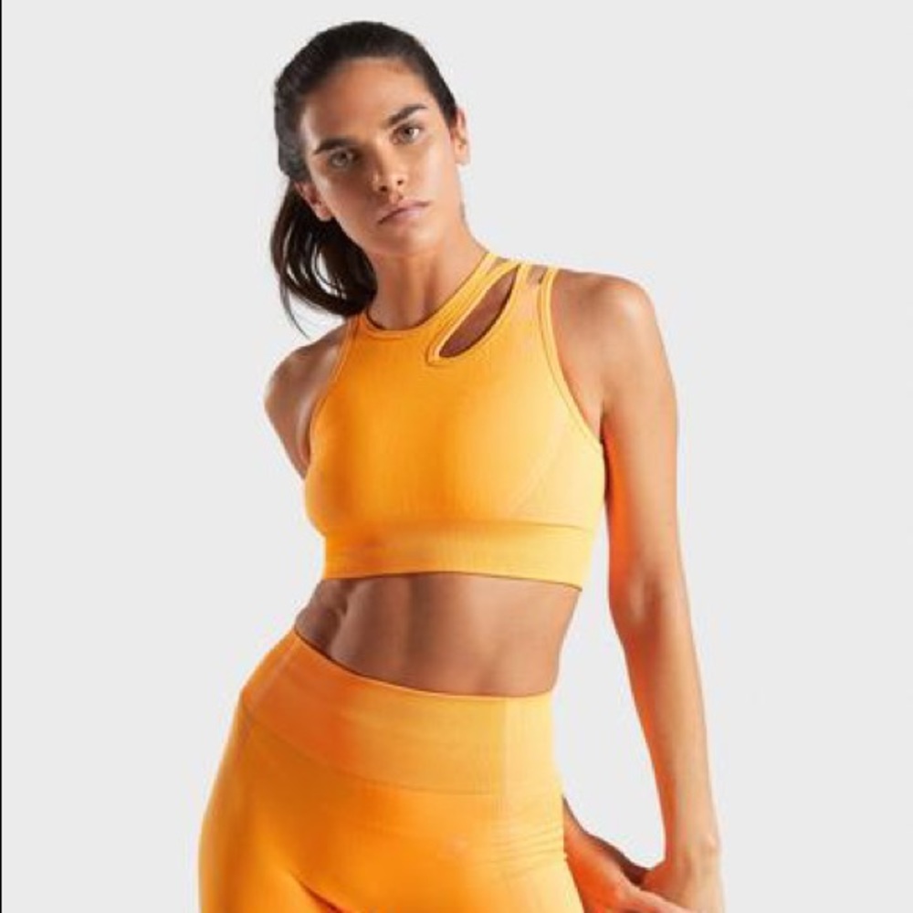Gym Shark Bright Orange Seamless Set